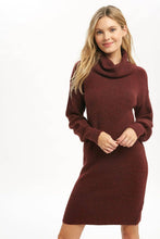 Load image into Gallery viewer, Jaci-Sweater Dress-Burgundy
