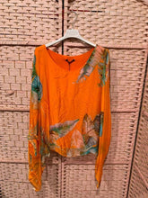 Load image into Gallery viewer, Italian Silk Blouse- Leaf Print
