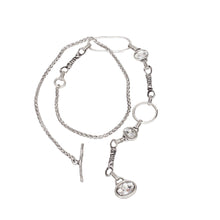 Load image into Gallery viewer, Pewter Crystal Necklace 3925
