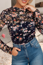 Load image into Gallery viewer, Floral Mesh Sheer Top
