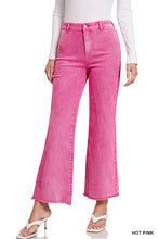 Load image into Gallery viewer, `Acid Wash Frayed Hem Straight Wide Denim Pants Zenana: SLEET-198094 / S
