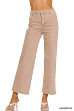 Load image into Gallery viewer, `Acid Wash Frayed Hem Straight Wide Denim Pants Zenana: SLEET-198094 / M
