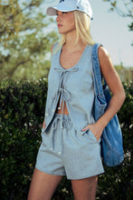 Load image into Gallery viewer, Darlin&#39;-Denim Shorts Set
