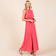 Load image into Gallery viewer, Malta-Linen Maxi Skirt Set-Fushia
