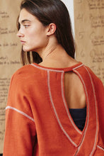 Load image into Gallery viewer, Open Back Oversize Reverse Stitched Top
