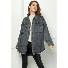 Load image into Gallery viewer, Denim Overshirt Jacket- Olive
