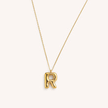 Load image into Gallery viewer, Bubble Initial Charm Necklaces- Gold
