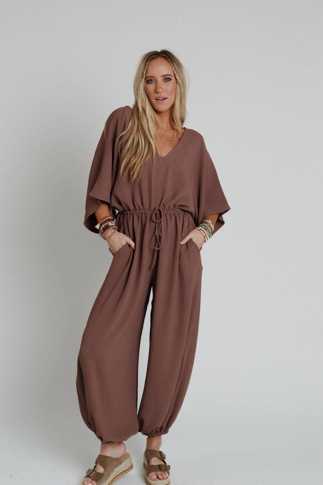 New Love-Relaxed Fit-Jumpsuit-Mocha