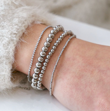 Load image into Gallery viewer, Waterproof Silver Ball Bracelets- small, medium or large
