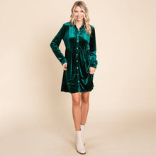 Load image into Gallery viewer, Feliz Navidad-Velvet Dress-Emerald
