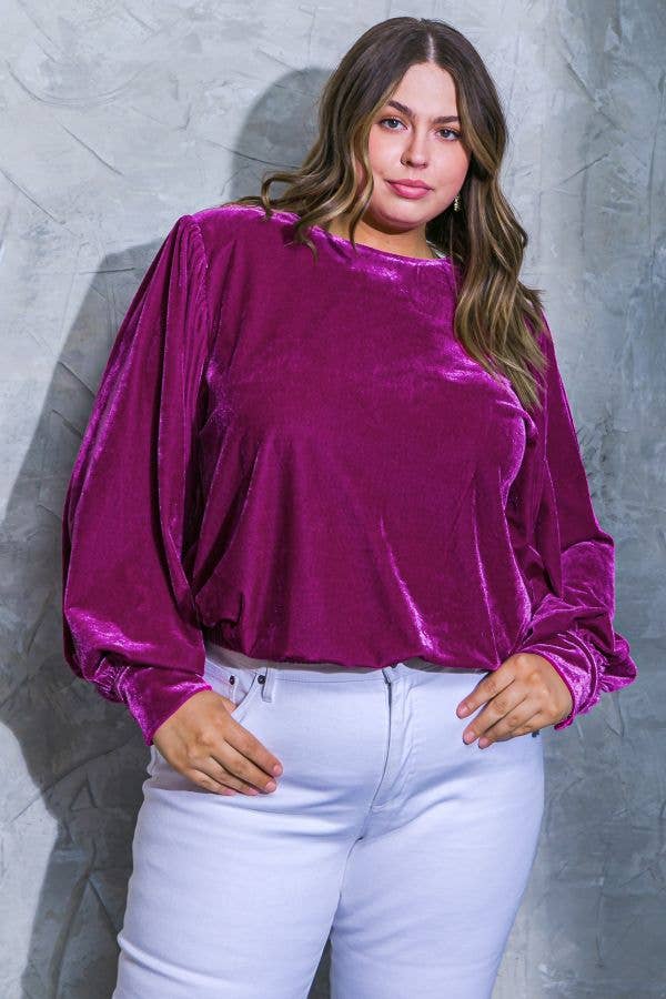 Vibrant Velvet Top-Orchid