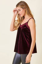 Load image into Gallery viewer, Vixon-Velvet Cami-Wine
