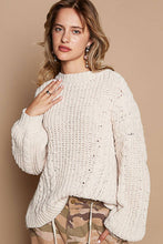 Load image into Gallery viewer, Aspen-Cable Knit Sweater-Almond
