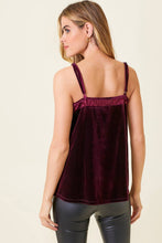 Load image into Gallery viewer, Vixon-Velvet Cami-Wine
