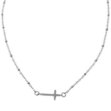Load image into Gallery viewer, Silver Heavenly Cross Choker
