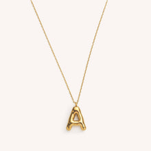 Load image into Gallery viewer, Bubble Initial Charm Necklaces- Gold
