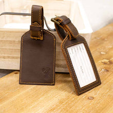 Load image into Gallery viewer, Deer Leather Luggage Tag
