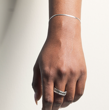 Load image into Gallery viewer, Micro Silver Herringbone Bracelet
