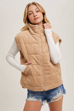 Load image into Gallery viewer, Quilted Puffer Vest-
