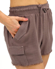 Load image into Gallery viewer, Monica Cargo Shorts- Mocha
