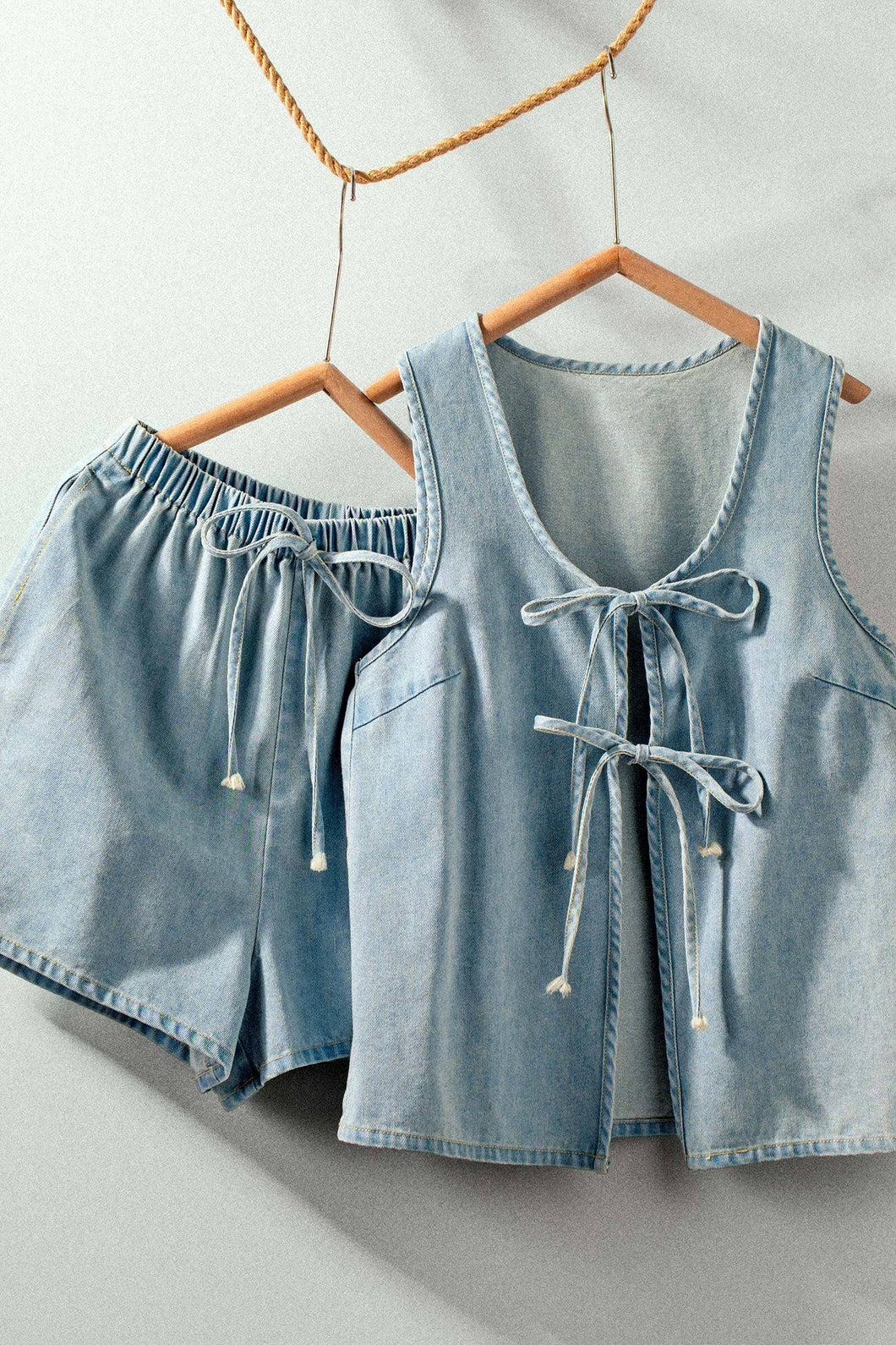 Darlin'-Denim Shorts Set