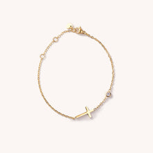 Load image into Gallery viewer, Martha Golden Cross Bracelet
