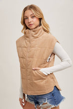 Load image into Gallery viewer, Quilted Puffer Vest-
