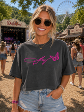 Load image into Gallery viewer, Dolly "Love is like a butterfly" Crop Tee
