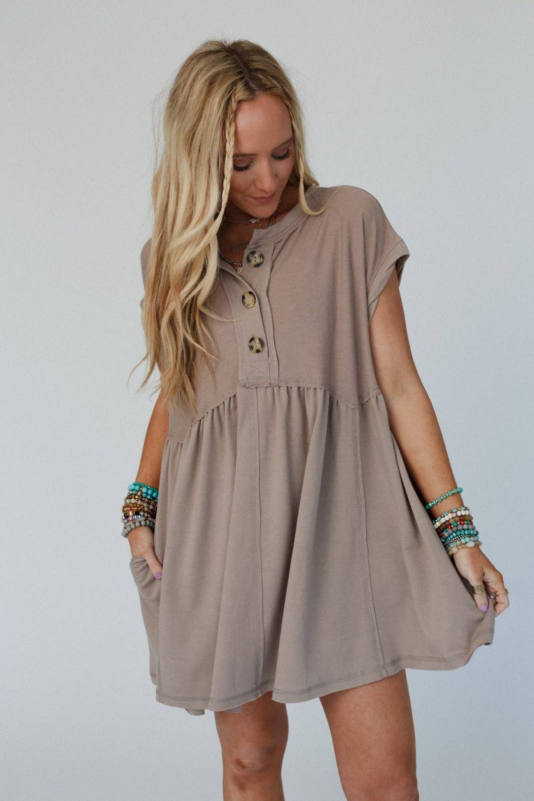 Sweet Nothings Dress- Khaki