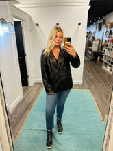 Load image into Gallery viewer, Here For It- Faux Leather Blazer
