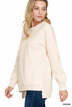 Load image into Gallery viewer, `Fleece Hi-Low Hem Pullover w/ pockets
