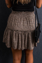 Load image into Gallery viewer, Leopard Frilled Drawstring Mini Skirt
