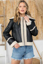 Load image into Gallery viewer, The Bomber-Faux Leather Jacket
