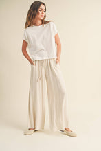 Load image into Gallery viewer, Linen Smocked Pants-Oatmeal
