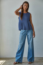 Load image into Gallery viewer, L9117 | Knit Rayon Spandex Jersey Round Neck Sleeveless Top: Chocolate / S
