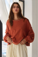 Load image into Gallery viewer, Open Back Oversize Reverse Stitched Top
