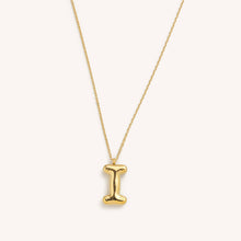 Load image into Gallery viewer, Bubble Initial Charm Necklaces- Gold
