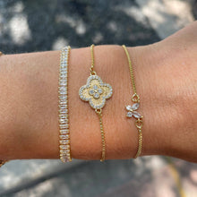 Load image into Gallery viewer, Baguette Crystal Slider Bracelet
