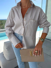 Load image into Gallery viewer, Good Day Striped Blouse
