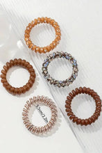 Load image into Gallery viewer, Assorted Hair Coil Ties Solid Flower Checker Zenana Consgt.
