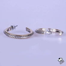 Load image into Gallery viewer, Cable Hoop Earrings
