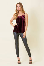 Load image into Gallery viewer, Vixon-Velvet Cami-Wine
