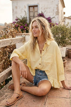 Load image into Gallery viewer, Lemon Drop Poplin Top
