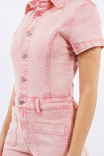 Load image into Gallery viewer, Boho Denim Romper- Rose
