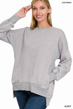Load image into Gallery viewer, `Fleece Hi-low Sweatshirt With Pockets (Solid/Washed)
