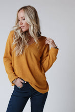 Load image into Gallery viewer, Fall Thermal Top - Mustard
