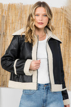 Load image into Gallery viewer, The Bomber-Faux Leather Jacket
