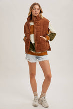 Load image into Gallery viewer, Quilted Puffer Vest-
