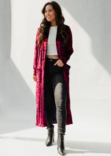 Load image into Gallery viewer, Wynonna-Velvet Duster-Wine
