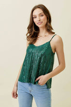 Load image into Gallery viewer, Emerald City-Sequin Cami
